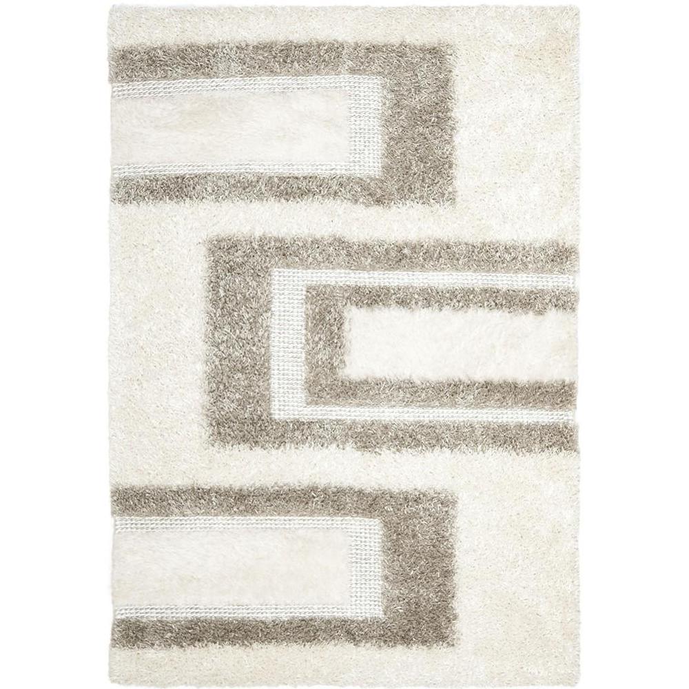 MANHATTAN, WHITE / GREY, 6' X 9', Area Rug