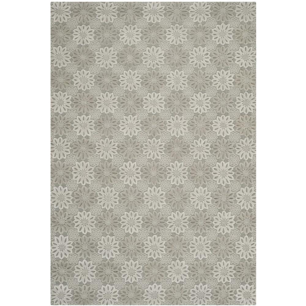 MANHATTAN, GREY / IVORY, 6' X 9', Area Rug