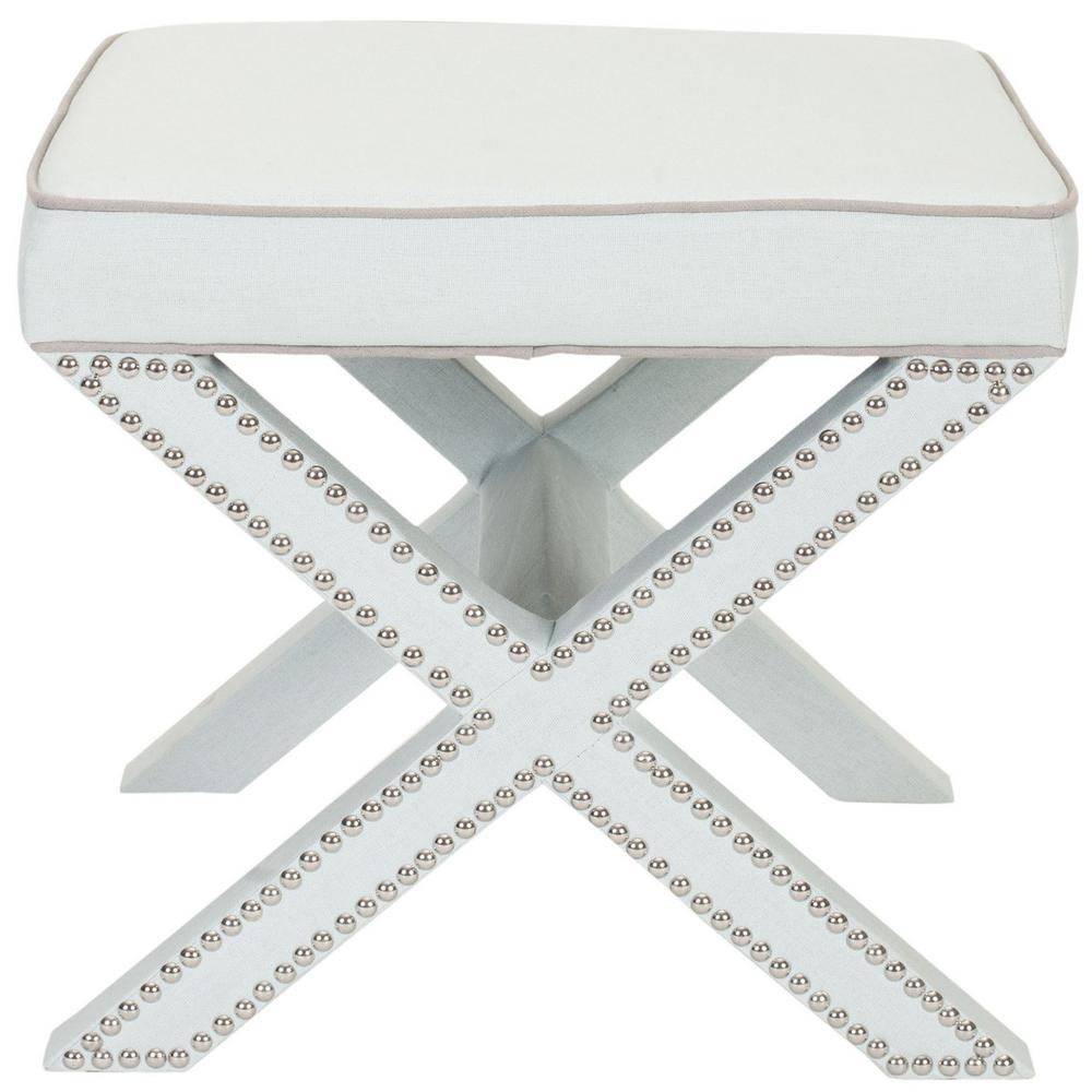 PALMER OTTOMAN - SILVER NAIL HEADS, MCR4589G