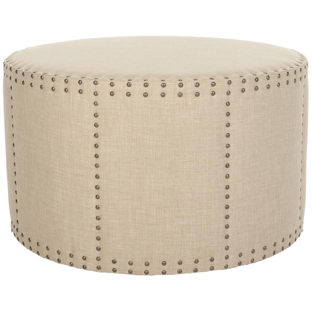 SHERRI COCKTAIL OTTOMAN - BRASS NAIL HEADS, MCR4640A