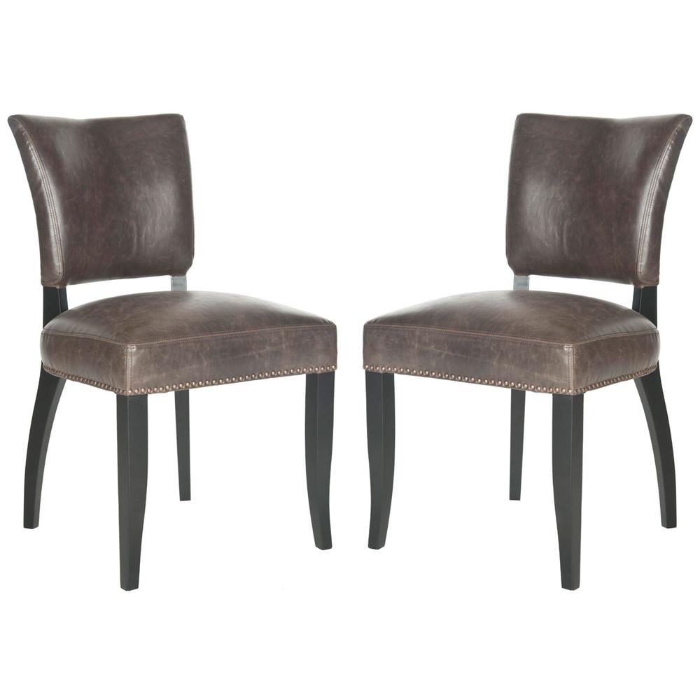 DESA 21''H SIDE CHAIR - BRASS NAIL HEADS