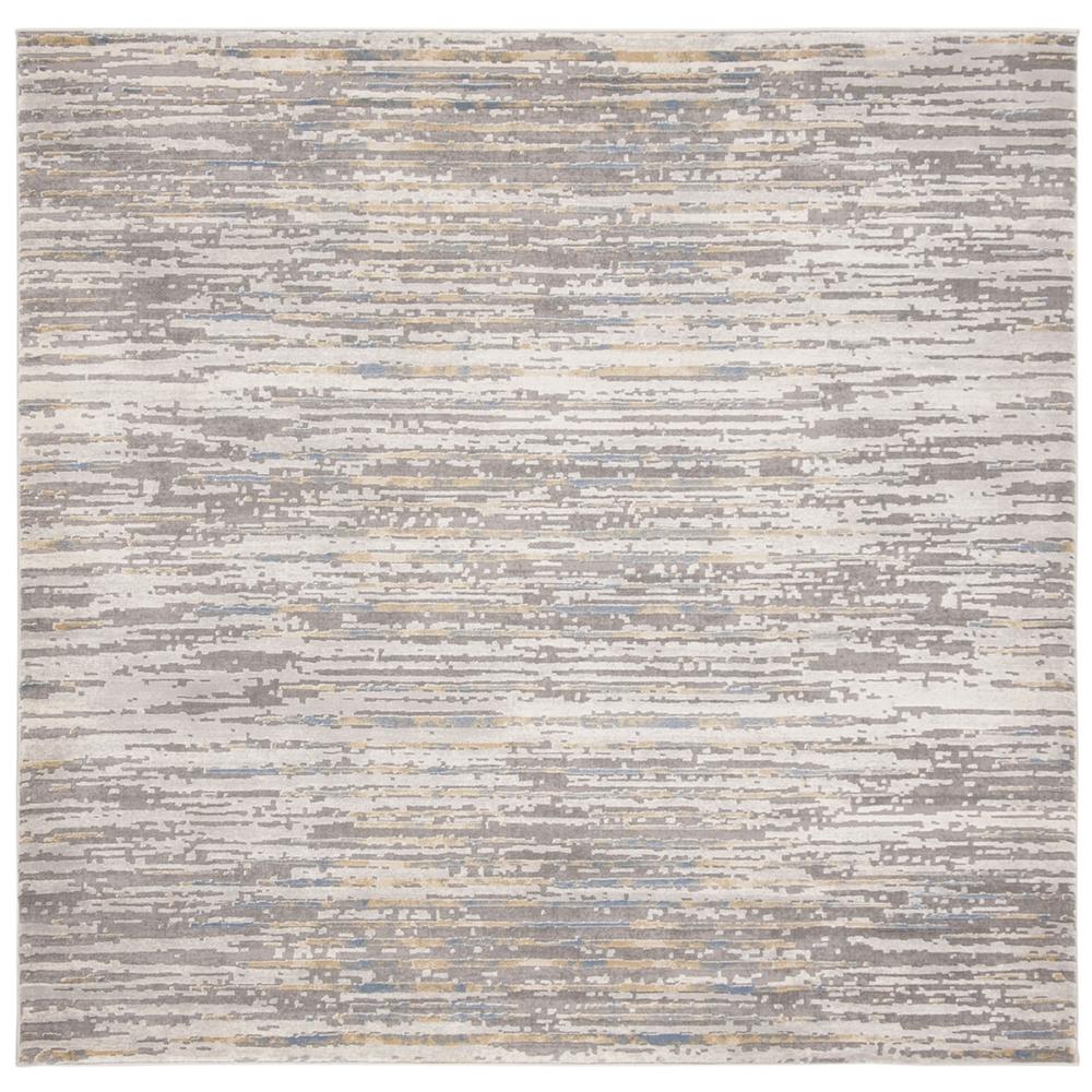 MEADOW 100, GREY / GOLD, 6'-7" X 6'-7" Square, Area Rug, MDW179D-7SQ