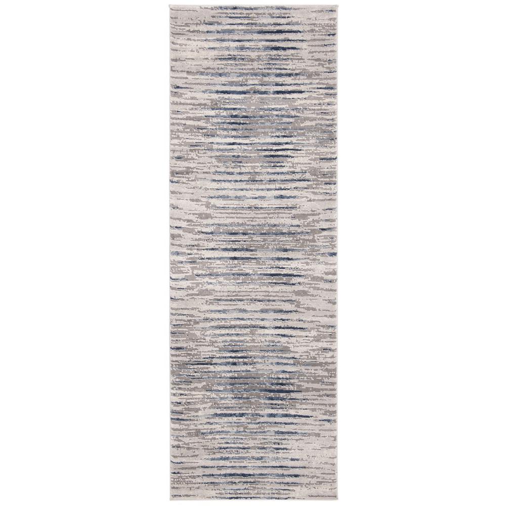 MEADOW 100, GREY / LIGHT GREY, 2'-7" X 8', Area Rug