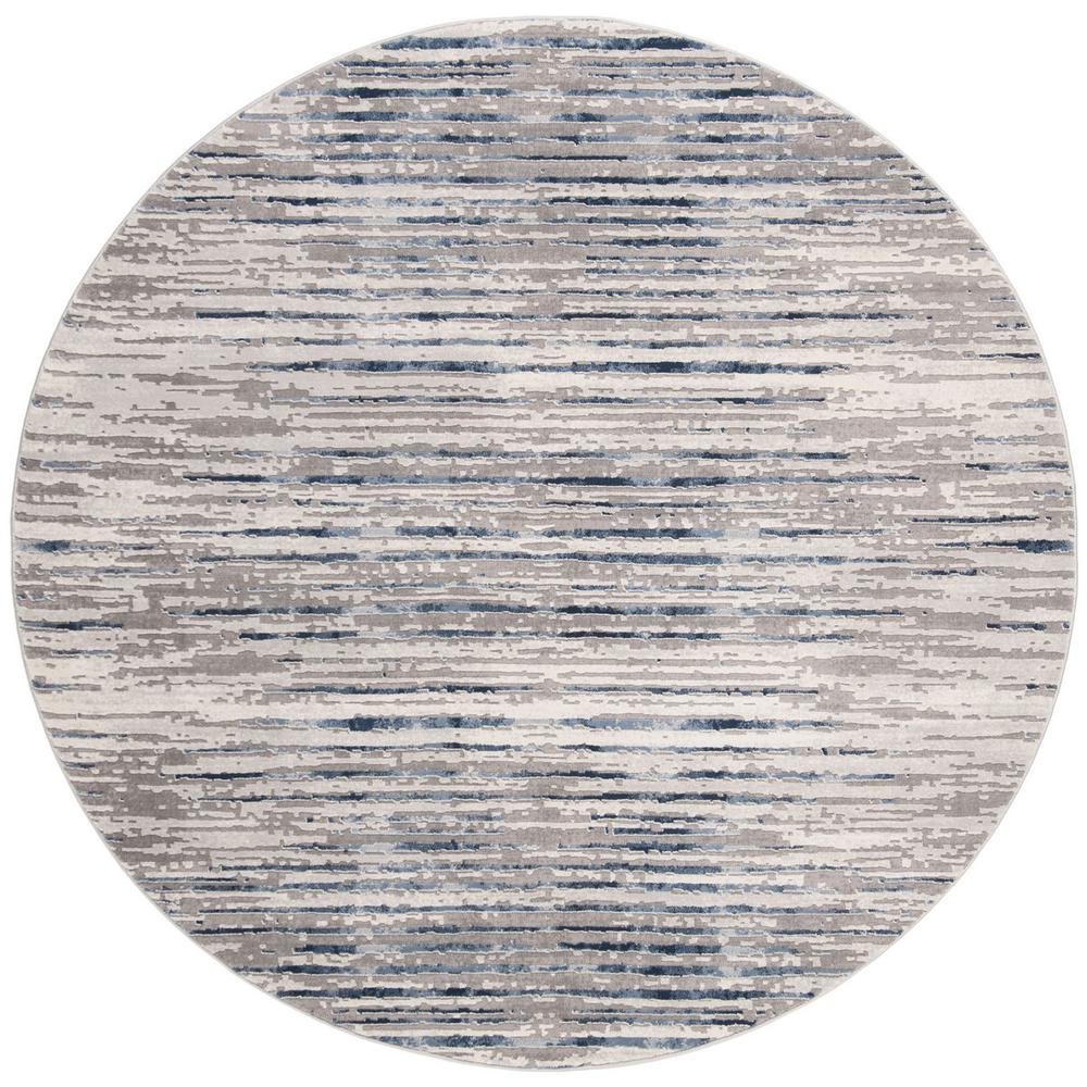MEADOW 100, GREY / LIGHT GREY, 6'-7" X 6'-7" Round, Area Rug