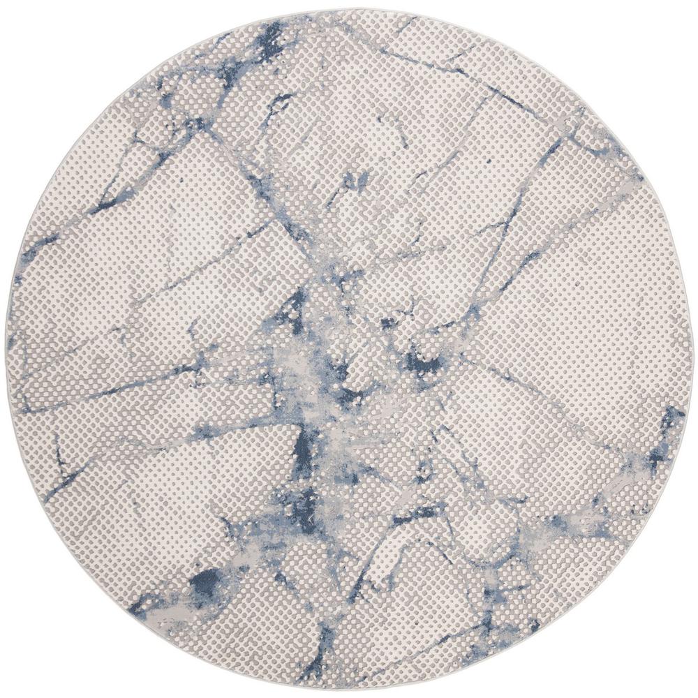 MEADOW 100, NAVY / IVORY, 6'-7" X 6'-7" Round, Area Rug
