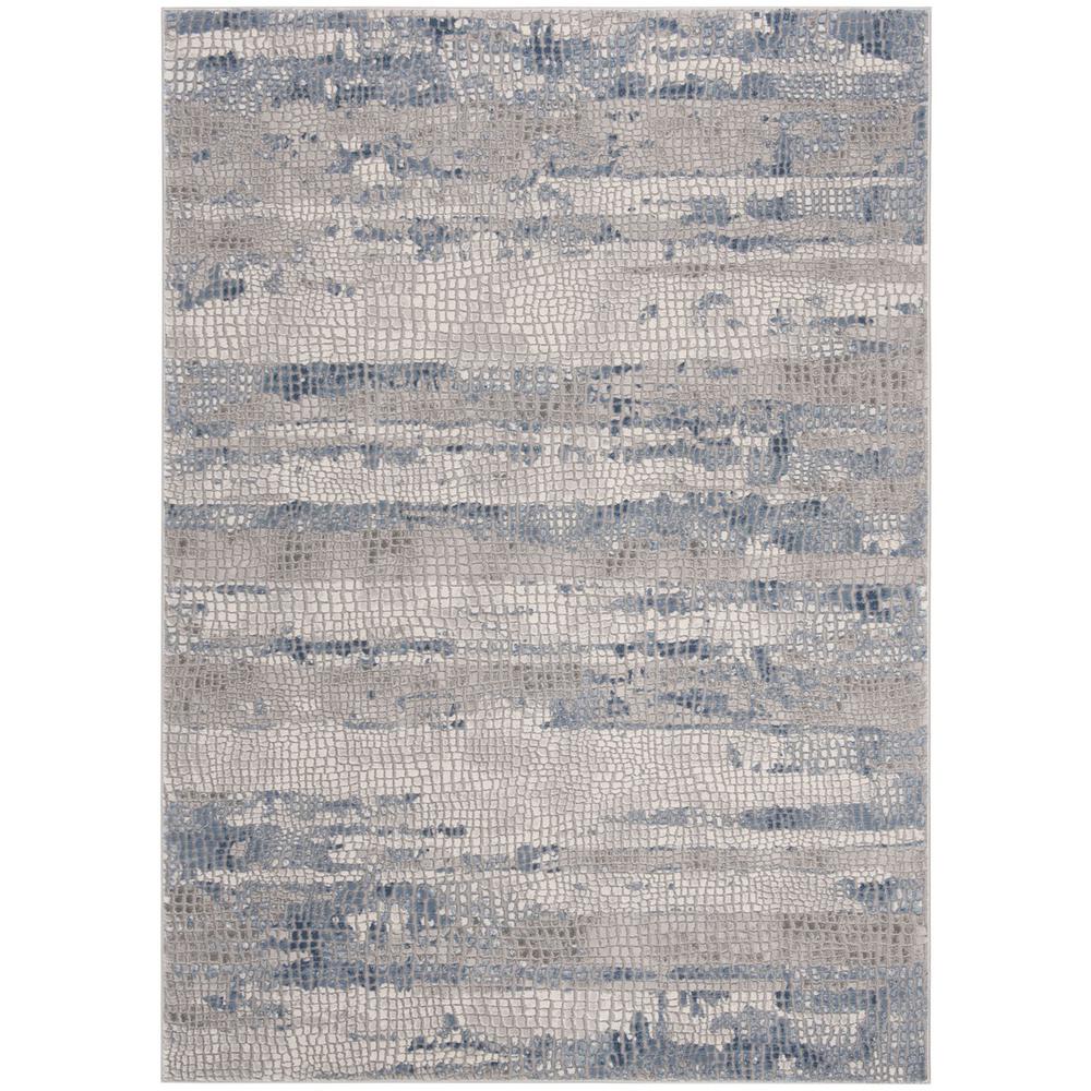 MEADOW 100, GREY / NAVY, 4' X 6', Area Rug