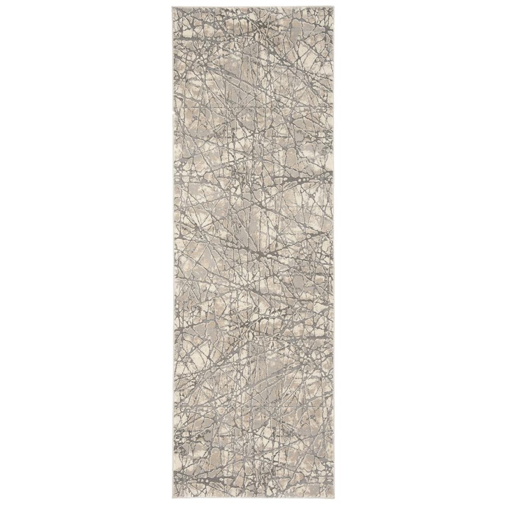 MEADOW, BEIGE / GREY, 2'-7" X 8', Area Rug