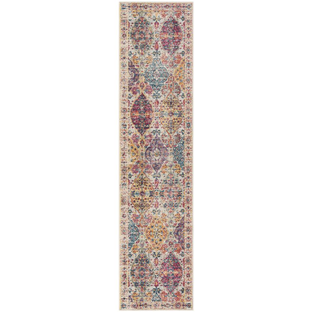 MERLOT 100, CREAM / MULTI, 2' X 8', Area Rug, MER102A-28