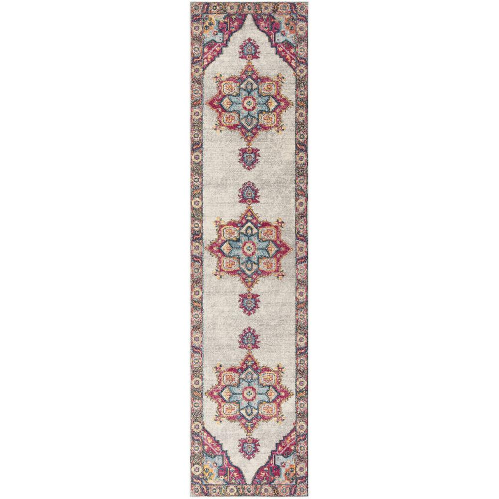 MERLOT 100, CREAM / MULTI, 2' X 8', Area Rug, MER108A-28