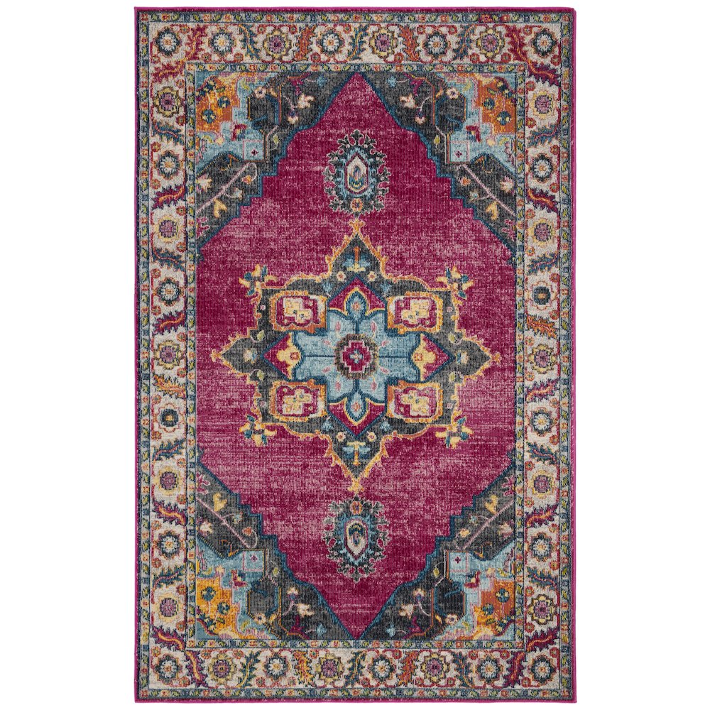 MERLOT 100, FUCHSIA / MULTI, 4' X 6', Area Rug