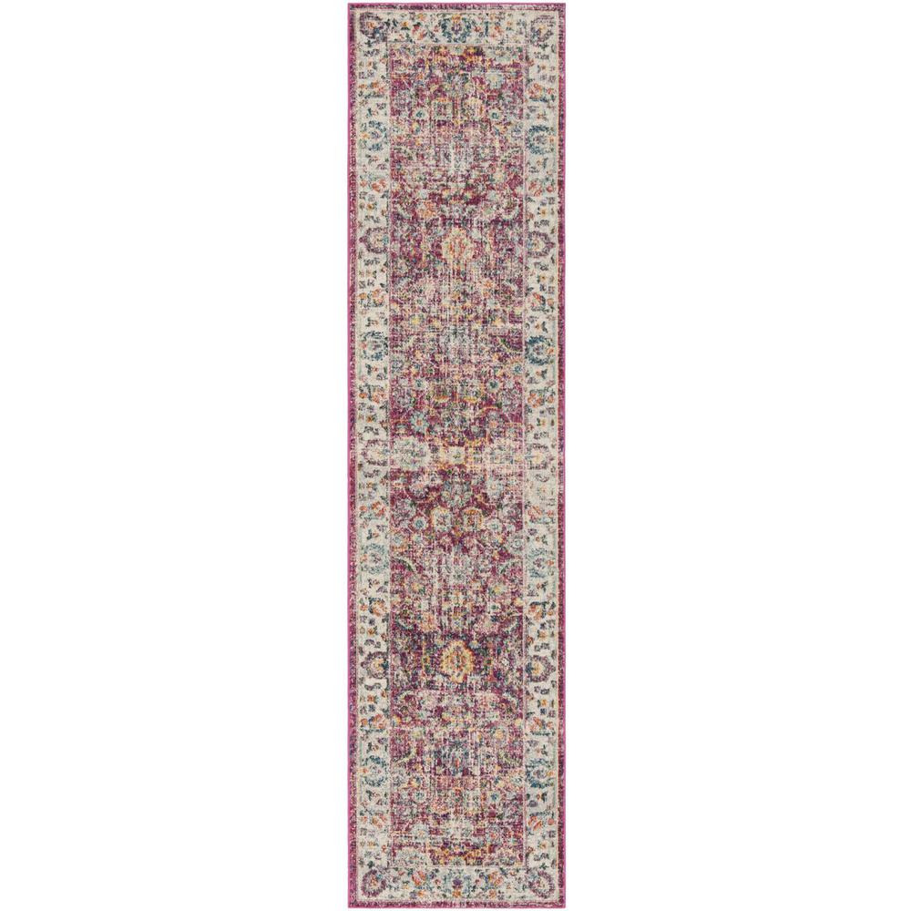 MERLOT 100, RED / MULTI, 2' X 8', Area Rug