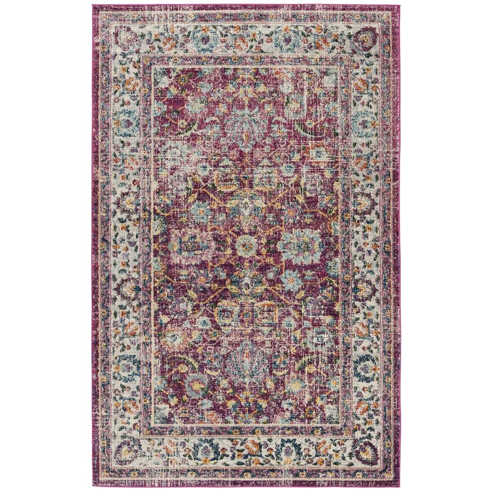MERLOT 100, RED / MULTI, 4' X 6', Area Rug