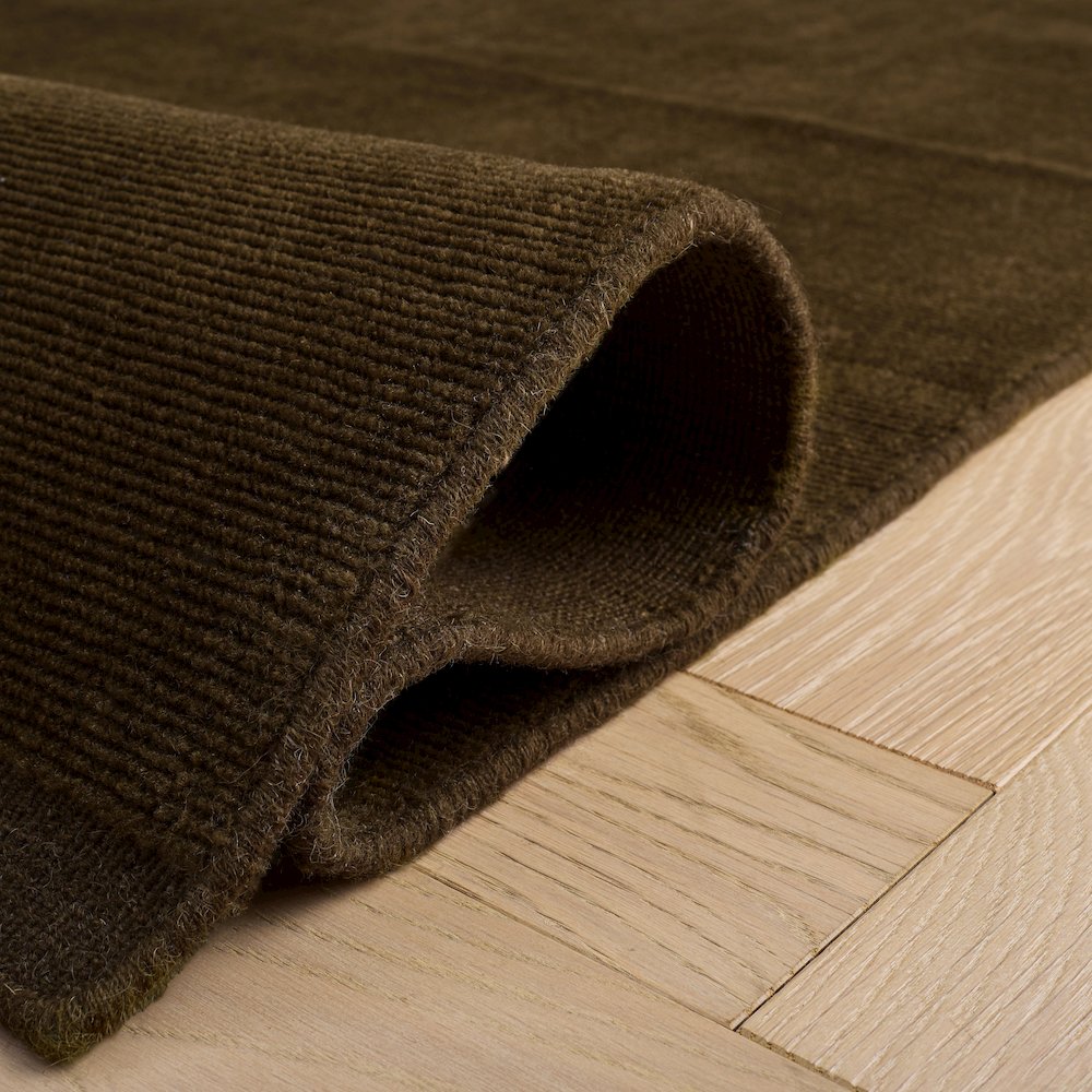 Mayfair Solid Hand-Loomed Wool Rug - Green - 8'-0" x 10'-0"
