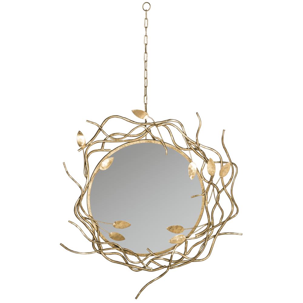 Gold Wreath Mirror, Antique Gold