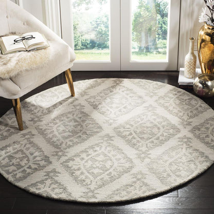MICRO-LOOP, LIGHT GREY, 5' X 5' Round, Area Rug