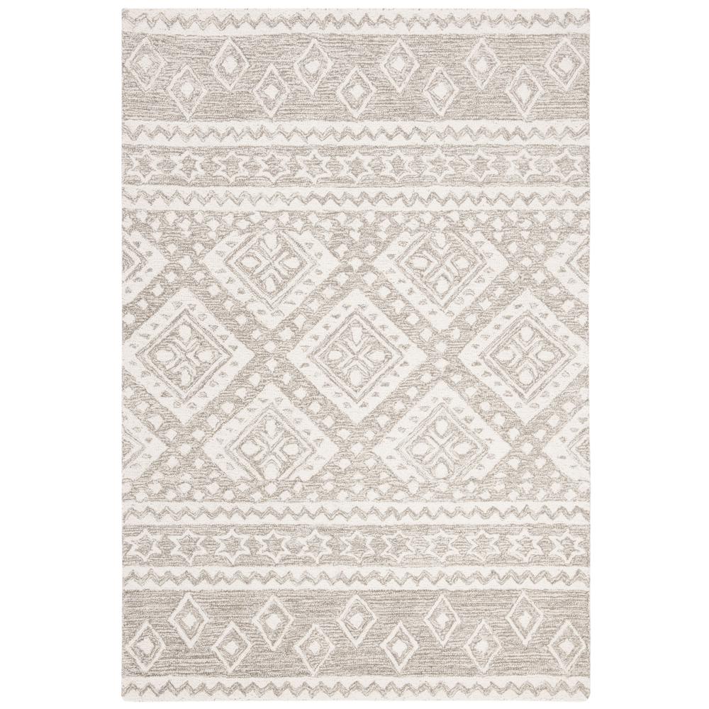 MICRO-LOOP, GREY / IVORY, 4' X 6', Area Rug, MLP501F-4