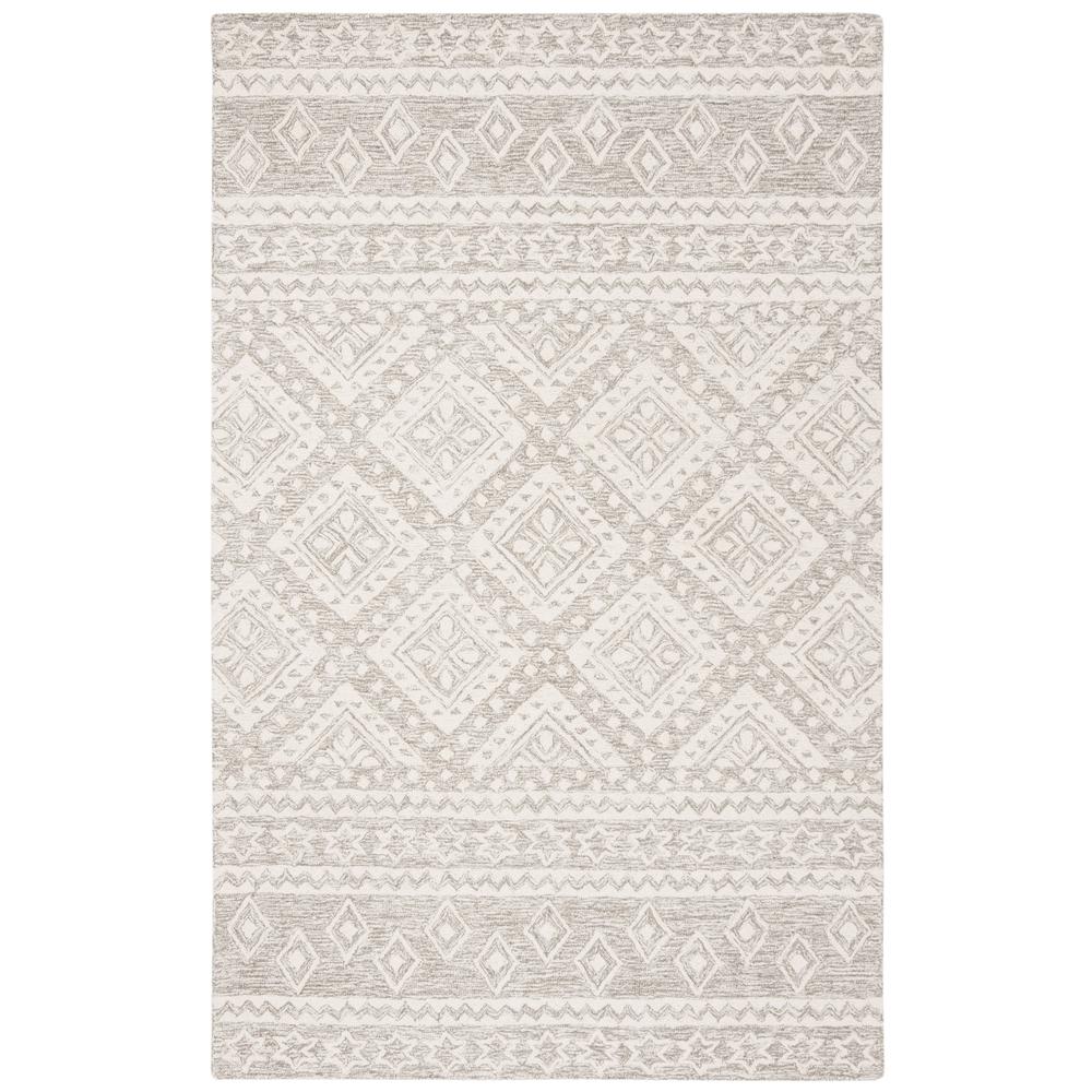 MICRO-LOOP, GREY / IVORY, 5' X 8', Area Rug, MLP501F-5