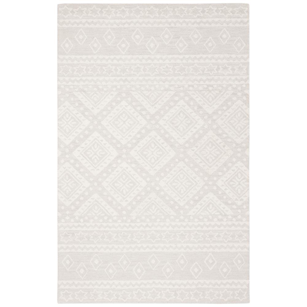 MICRO-LOOP, GREY / IVORY, 4' X 6', Area Rug, MLP501G-4