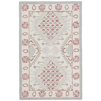 MICRO-LOOP, IVORY / RED, 2'-6" X 4', Area Rug