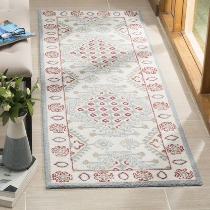 MICRO-LOOP, IVORY / RED, 2'-6" X 4', Area Rug