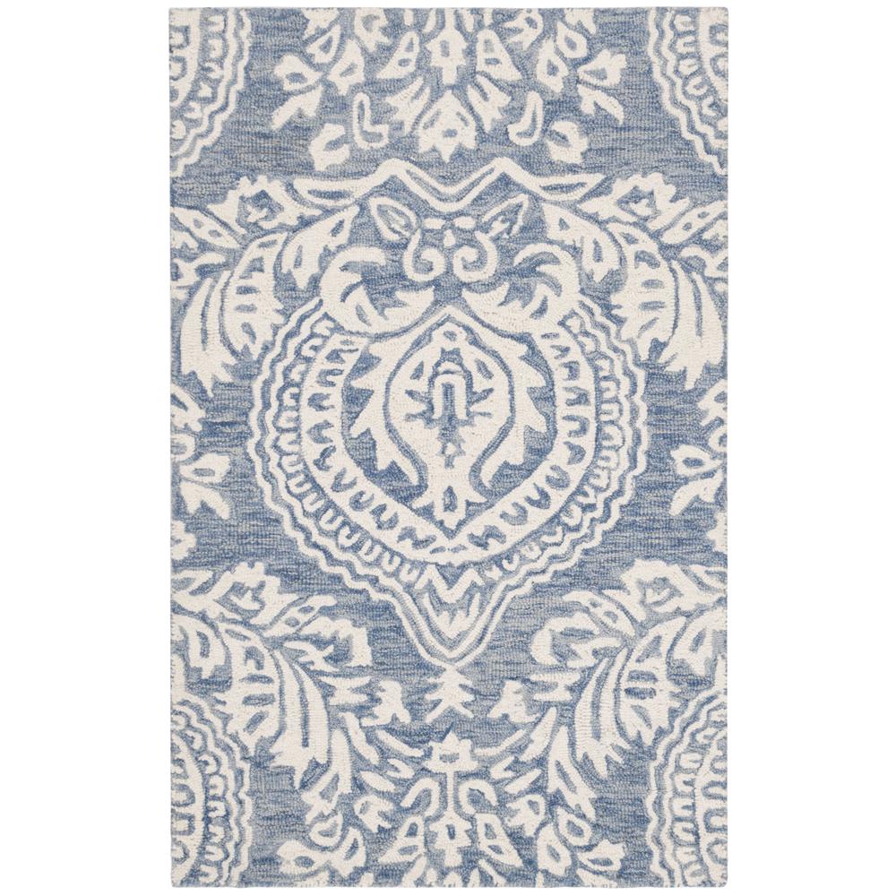 MICRO-LOOP, BLUE / IVORY, 2'-6" X 4', Area Rug, MLP512M-24
