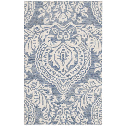 MICRO-LOOP, BLUE / IVORY, 2'-6" X 4', Area Rug, MLP512M-24