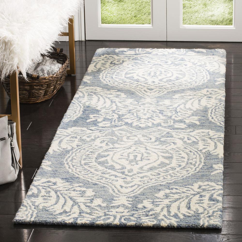 MICRO-LOOP, BLUE / IVORY, 2'-6" X 4', Area Rug, MLP512M-24