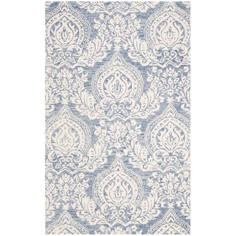 MICRO-LOOP, BLUE / IVORY, 5' X 8', Area Rug, MLP512M-5