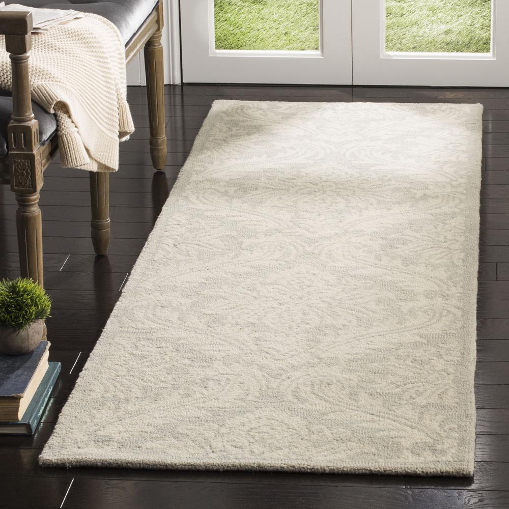 MICRO-LOOP, SILVER, 2'-3" X 7', Area Rug