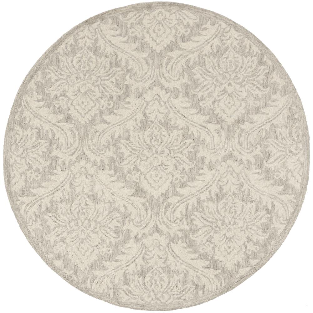 MICRO-LOOP, SILVER, 5' X 5' Round, Area Rug