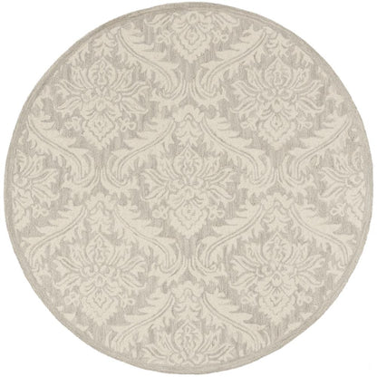 MICRO-LOOP, SILVER, 5' X 5' Round, Area Rug