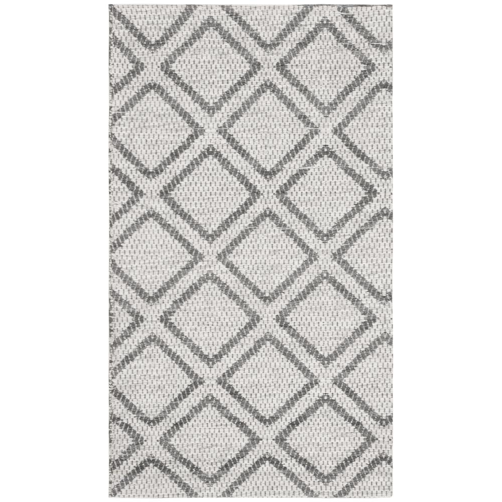 MICRO-LOOP, SILVER / DARK GREY, 2'-6" X 4', Area Rug