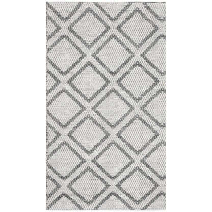 MICRO-LOOP, SILVER / DARK GREY, 2'-6" X 4', Area Rug