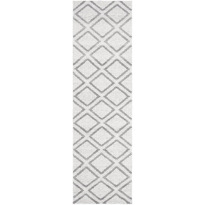 MICRO-LOOP, SILVER / DARK GREY, 2'-3" X 7', Area Rug