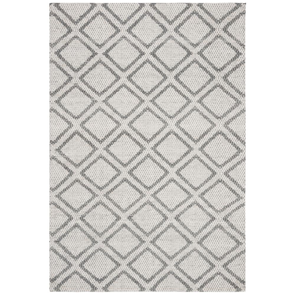 MICRO-LOOP, SILVER / DARK GREY, 4' X 6', Area Rug