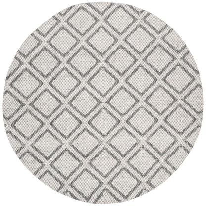 MICRO-LOOP, SILVER / DARK GREY, 5' X 5' Round, Area Rug