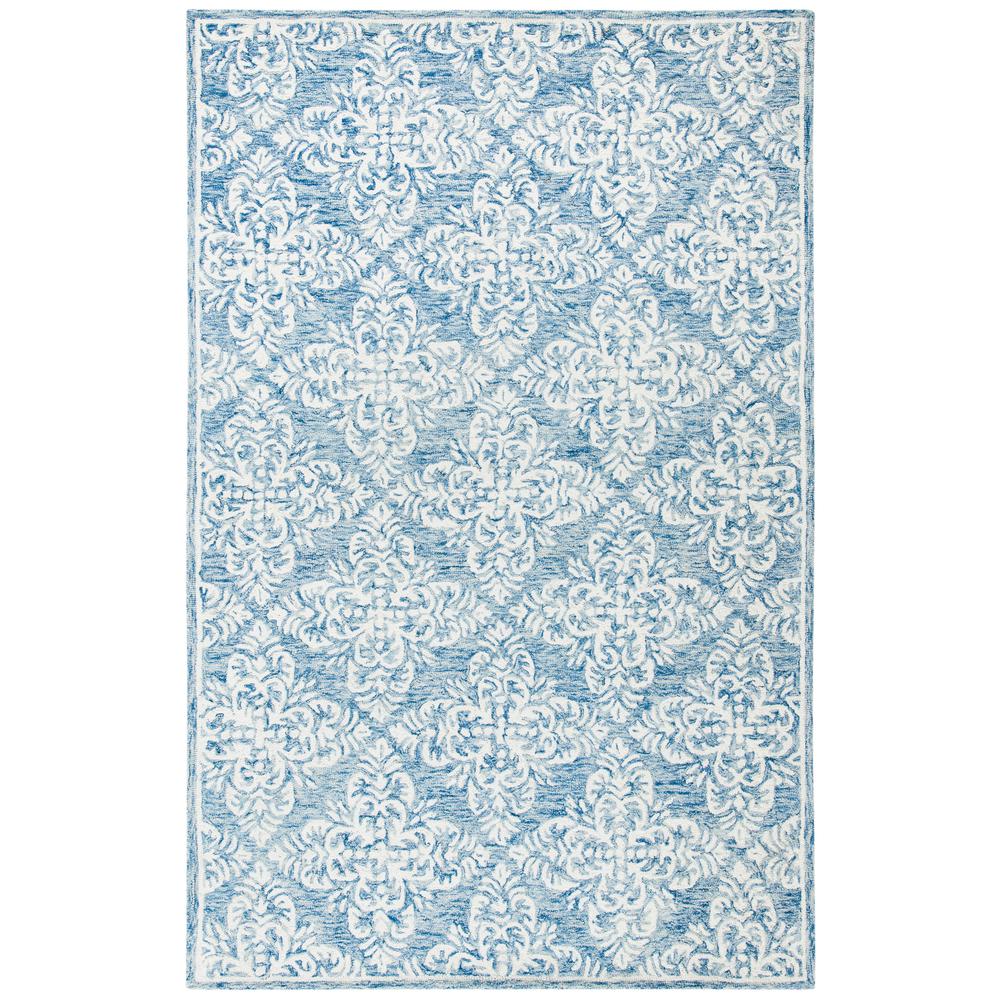 MICRO-LOOP, BLUE / IVORY, 5' X 8', Area Rug, MLP515M-5
