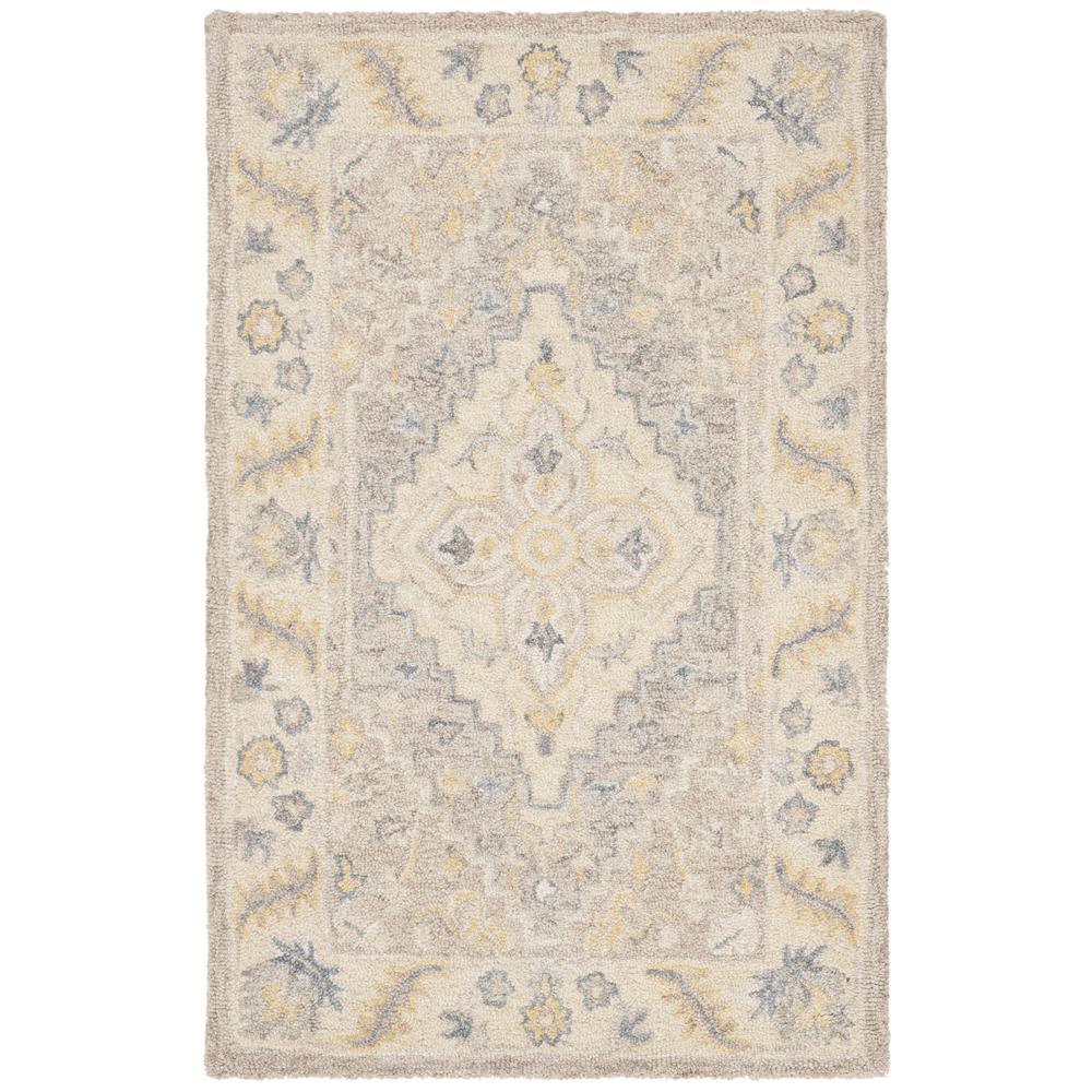 MICRO-LOOP, BEIGE / GREY, 2'-6" X 4', Area Rug