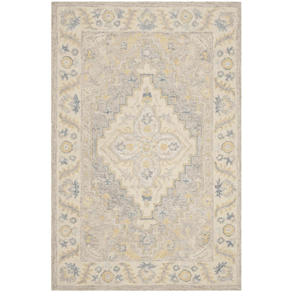 MICRO-LOOP, BEIGE / GREY, 4' X 6', Area Rug