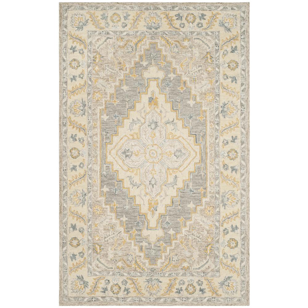 MICRO-LOOP, BEIGE / GREY, 5' X 8', Area Rug