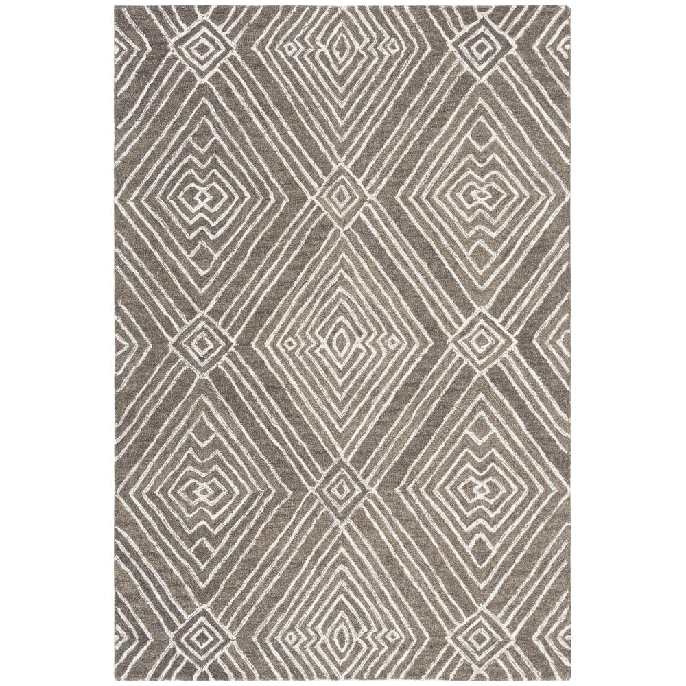 MICRO-LOOP, DARK GREY / IVORY, 4' X 6', Area Rug
