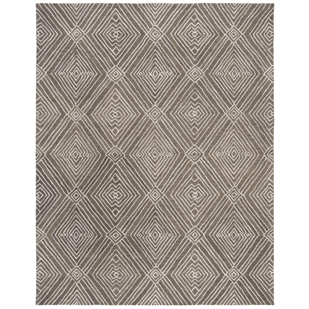 MICRO-LOOP, DARK GREY / IVORY, 8' X 10', Area Rug