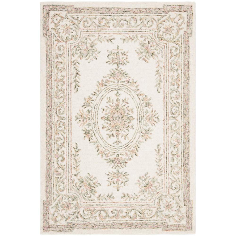 MICRO-LOOP, IVORY / FUCHSIA, 4' X 6', Area Rug