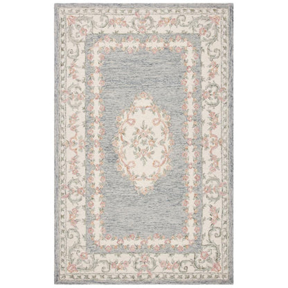 MICRO-LOOP, GREY / IVORY, 5' X 8', Area Rug, MLP903F-5