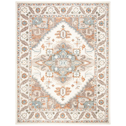 MICRO-LOOP, IVORY / RUST, 8' X 10', Area Rug