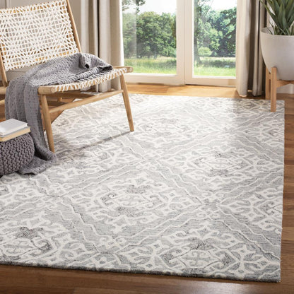 MICRO-LOOP, GREY / IVORY, 5' X 8', Area Rug, MLP905F-5