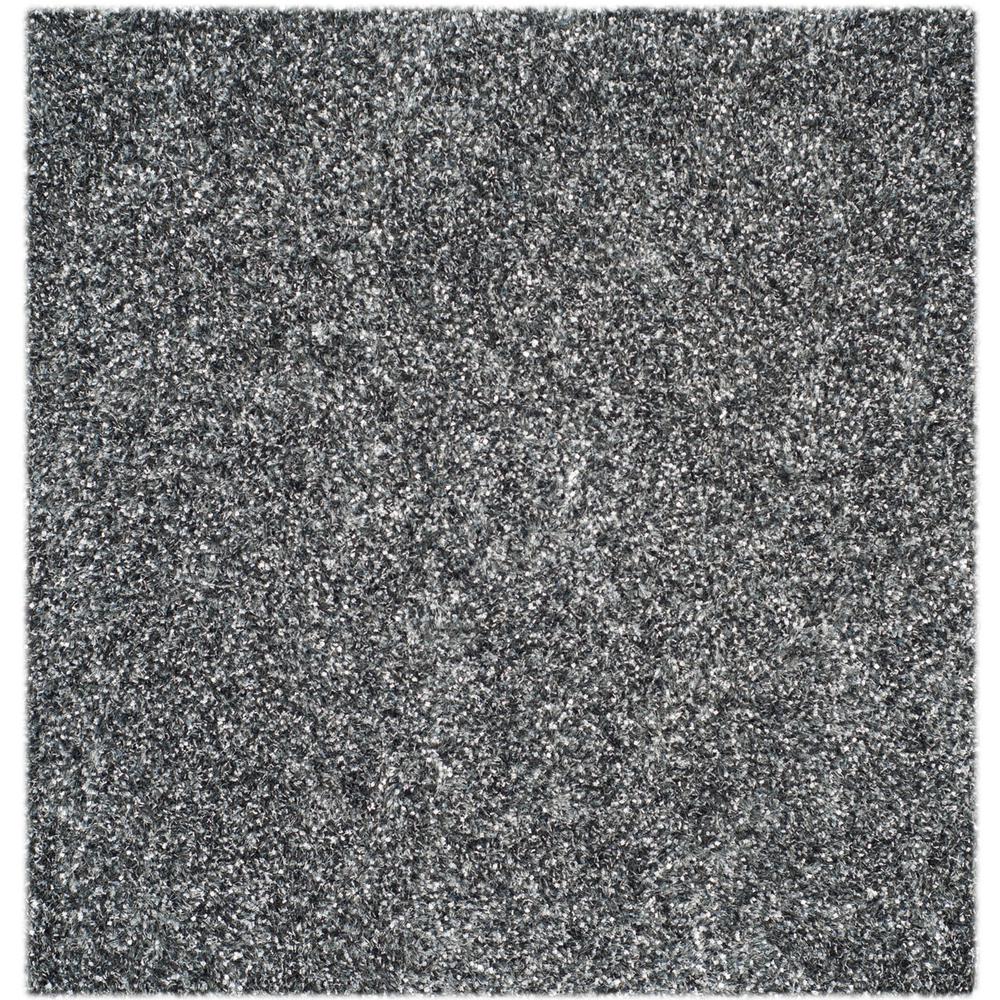SG-MLS-Malibu Shag, CHARCOAL, 5' X 5' Square, Area Rug