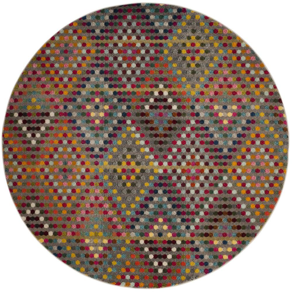 MONACO, MULTI / BEIGE, 6'-7" X 6'-7" Round, Area Rug
