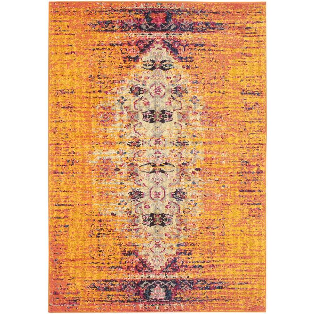 MONACO, ORANGE / MULTI, 10' X 14', Area Rug