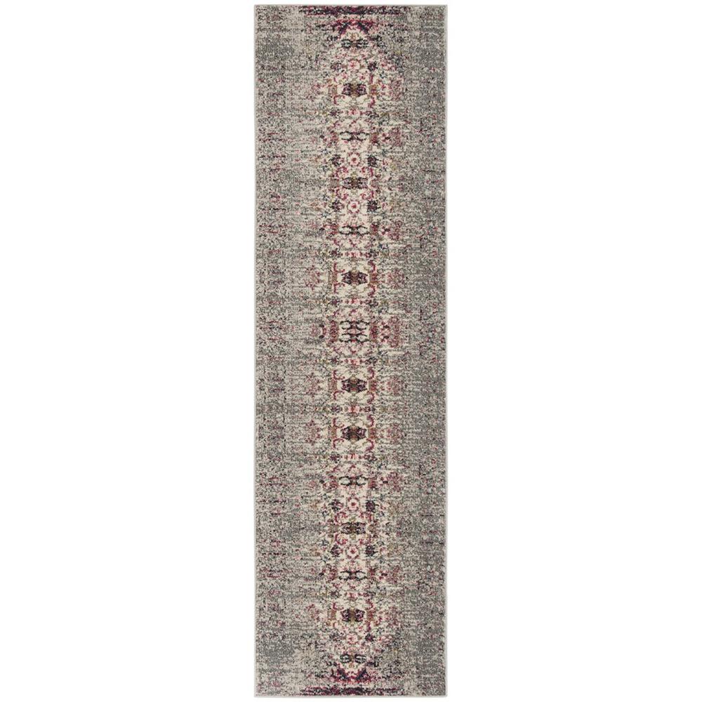 MONACO, GREY / IVORY, 2'-2" X 10', Area Rug